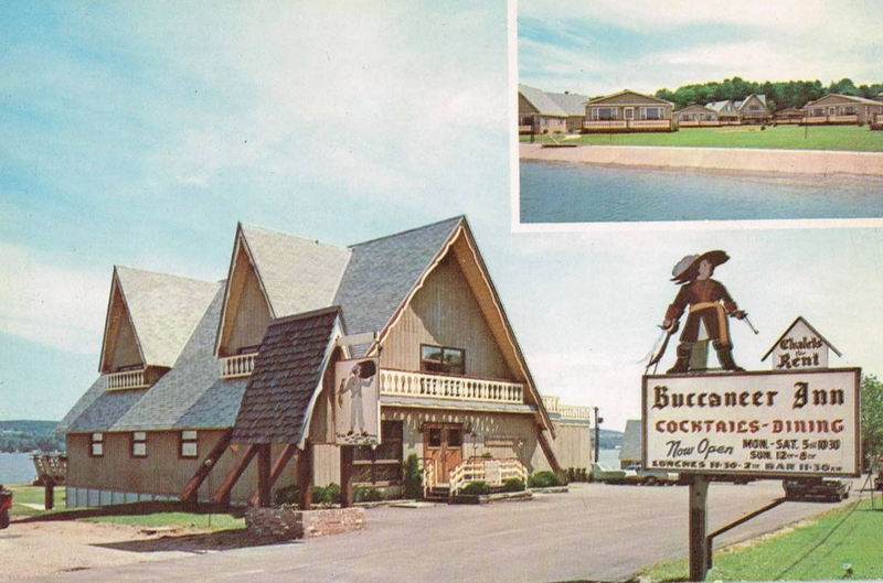Buccaneer Inn (Mister Charlies Buccaneer Inn) - Vintage Postcard (newer photo)